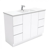 Fienza Dolce 1200mm Gloss White Vanity On Kickboard